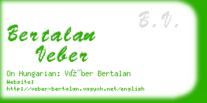 bertalan veber business card